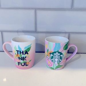Starbucks “Thankful” Coffee/Tea Cups (set of 2)